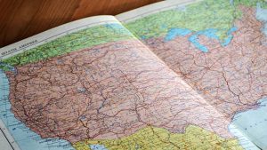 Geographic map of the united states