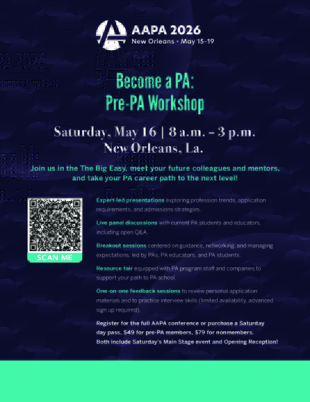 Pre-PA Workshop - Flyer